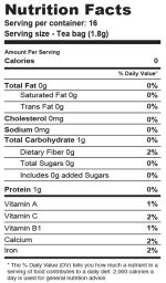 moringa_vailla_tea-nutrition facts