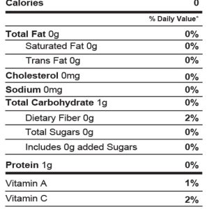 moringa_vailla_tea-nutrition facts